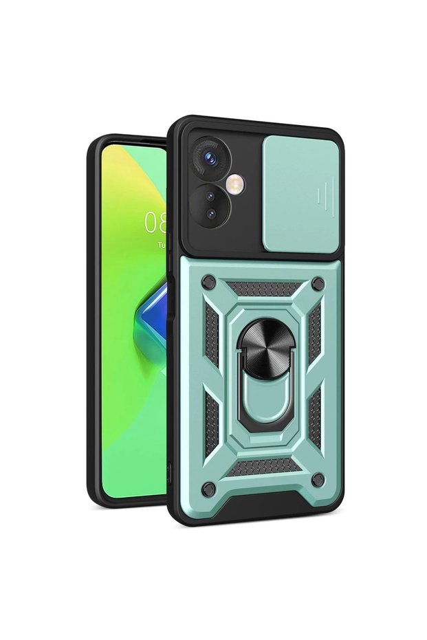 Infinix Hot 30 4g Case Pars Silicone with Lens Ring - Green