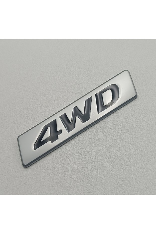 Silver Black 3D Metal Logo 4WD Emblem Car Fender Size Badge Car Trunk Decals 4WD Sticker Accessories