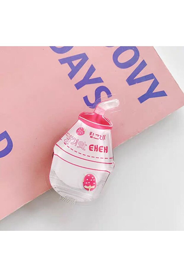 pink Cute Universal Quicksand Liquid Milk Tea Mobile Phone Holder Puppy Mobile Phone Holder