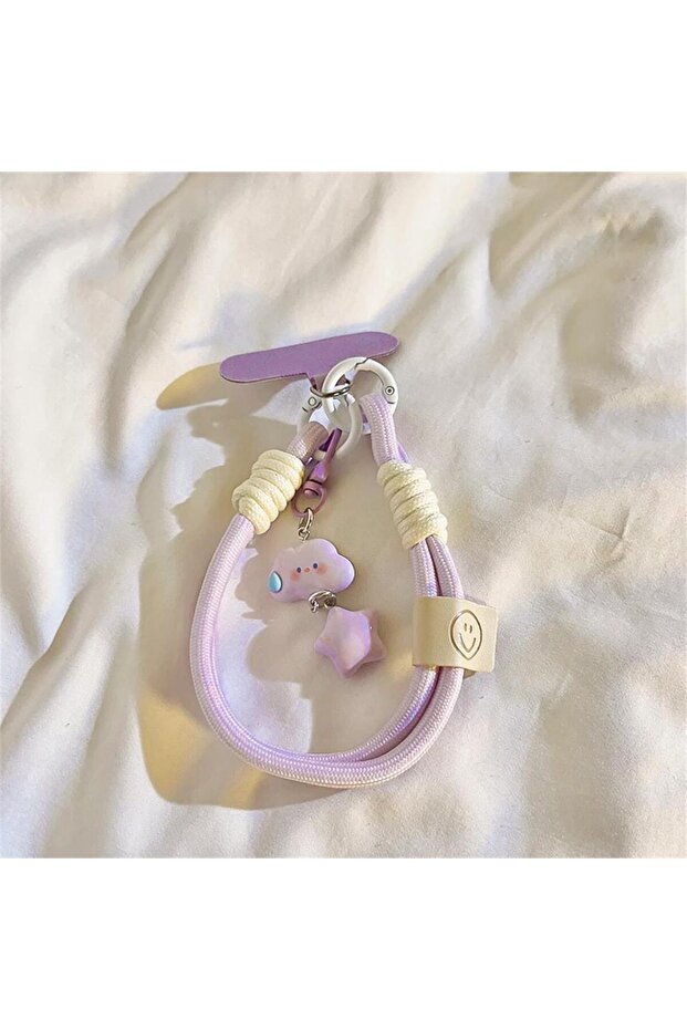 SJS169 Mobile Phone Strap Short Wrist Strap Clouds Star Charm Lanyard Universal Camera Chain Pendant
