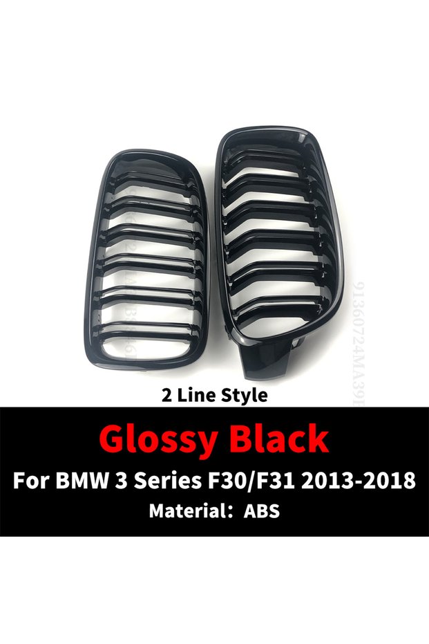 Glossy Black Bumper Mesh Front Inlet Grille Grid Grill Tuning For BMW 3 Series F30 F31 F35 318i 320i