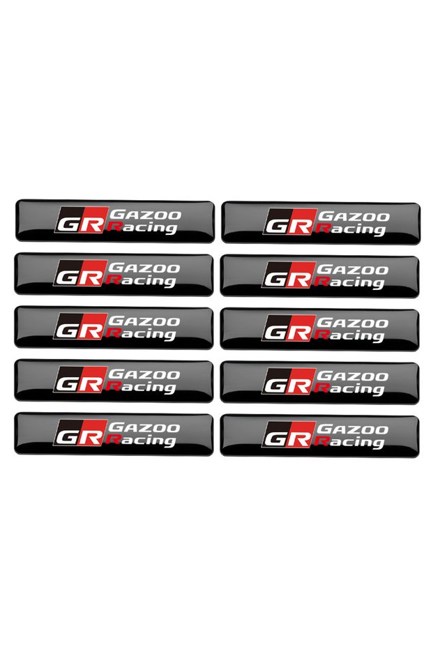 10pcs GR 2/5/10PCS 3D Epoxy GR GRZOO RACING Badge Car Interior Exterior Decoration Sticker for Toyot