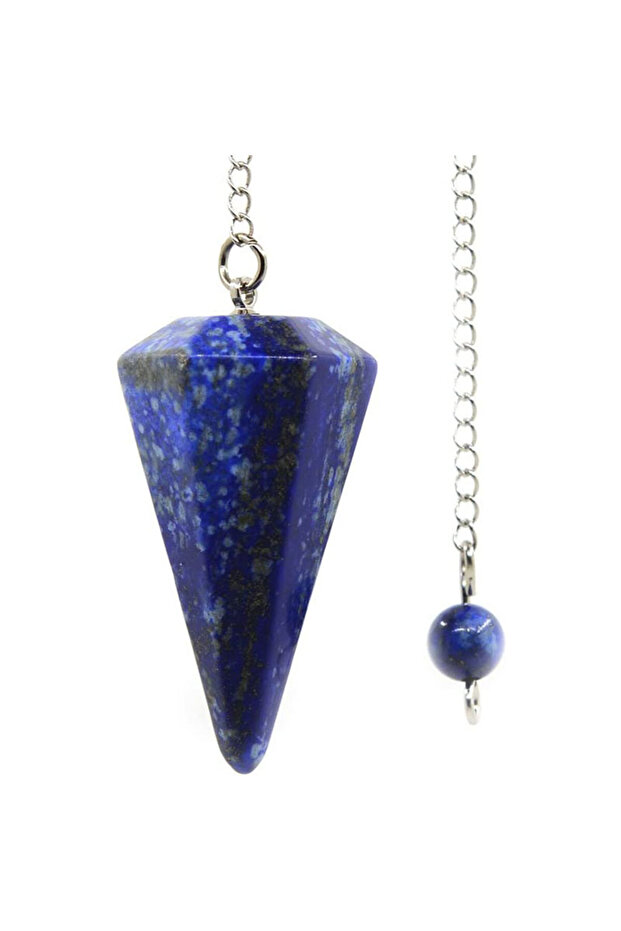 Lapis Lazuli Natural Stone Quartz Agates Pendant Reiki Healing Cone Amethyst Charm Pendulum Pendants
