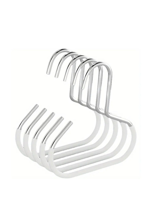 White-5pcs 5pcs Baseball Cap Hat Rack Organizer Stainless Steel Hat Hanger Hanging Cap Holder Non-Sl