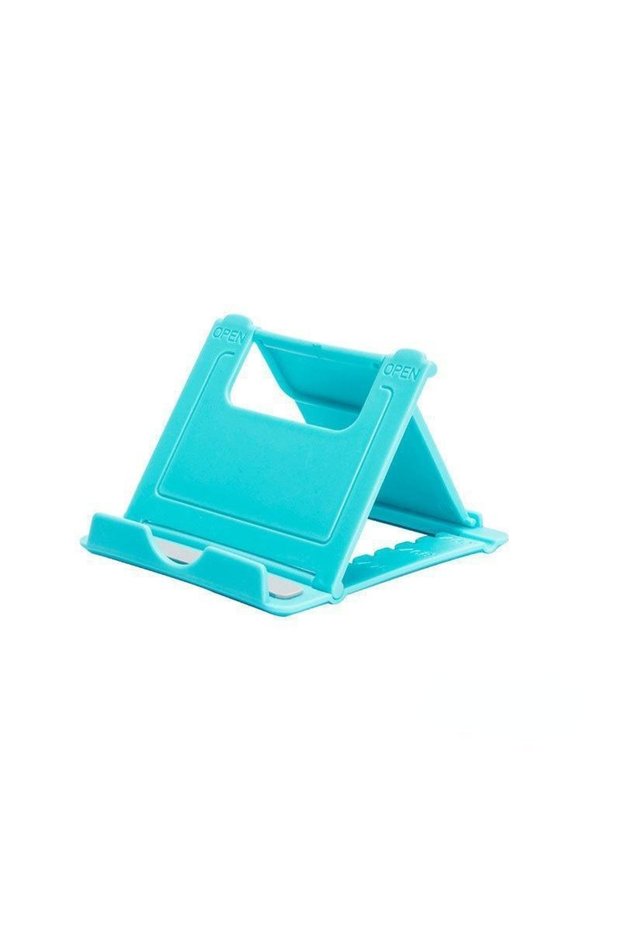 Blue Mini Creative Portable Universal Folding Plastic Phone Holder Tablet Computer Stand