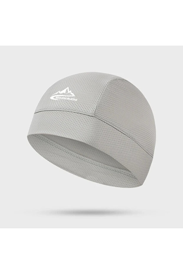 Light grey Cycling Cap Quick Dry Anti-UV Sports Hat Cooling Skull Cap Helmet Liner Sweat Cap for Out