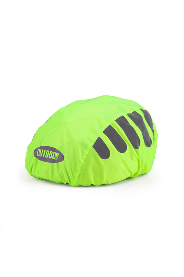 Green Bicycle Helmet Rain Cover Waterproof MTB Road Bike Helmet Protector Reflective Safety Cap Cycl