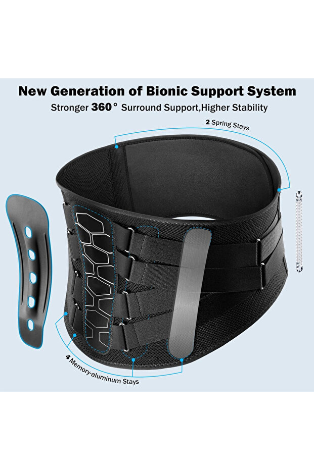 S Lower Back Brace for Pain Relief,Back Support Belt, Flexible Lumbar Support Waist Belt for Lifting