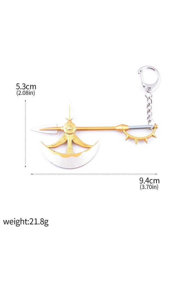 K00515-02 Anime Seven Deadly Escanor Axe Opener Keychain Nanatsu no Taizai Divine Axe Rhitta Keyring