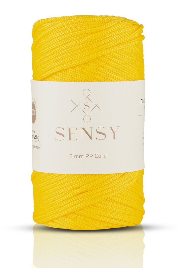 3 Mm - 250 gr Polyester Macrame Thread Yellow 120 M Polyester Macrame Thread Suppla Rope And Bag Thread