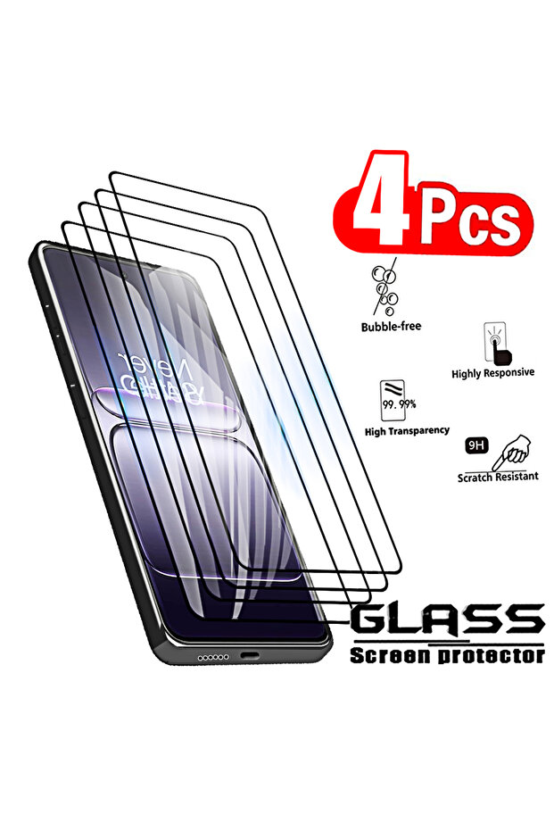 OnePlus Nord CE5 4 Pieces black 4Pcs Tempered Glass for Nord Ce5 Ce4 Ce3 Ce2 Lite 5G Screen Protect
