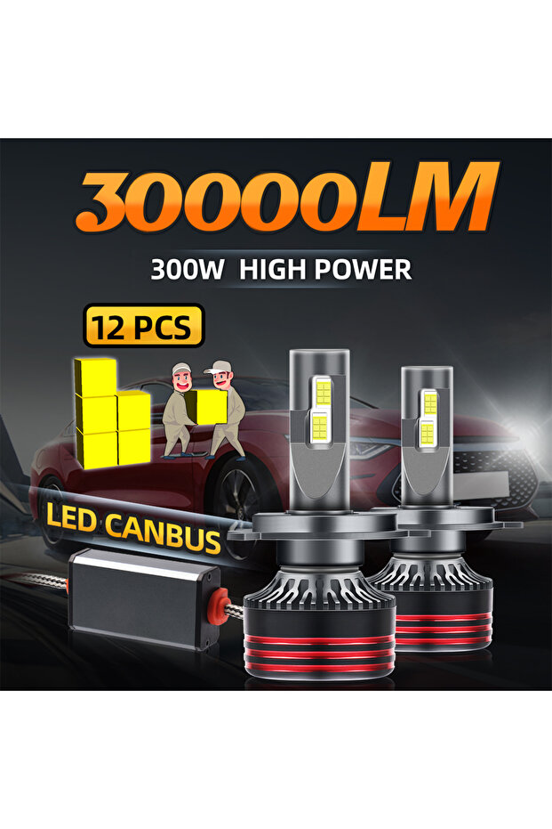 H7 6000K Cold White H1 H7 H11 LED Headlight 9005 9006 9007 H13 H4 LED Conversion Kit Hi/Lo Beam 3000