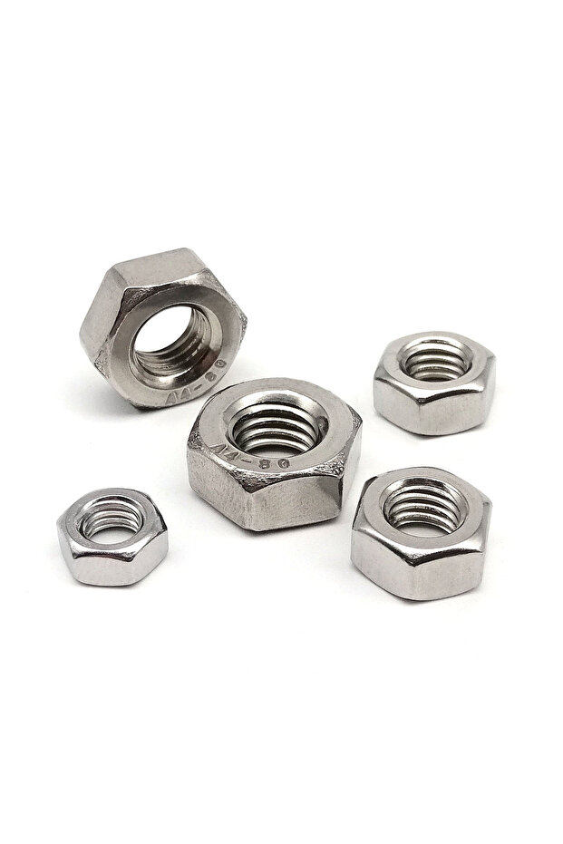 25PCs M5 10/25/50/100pcs Hex Hexagon Nut M1.6 M2 M2.5 M3 M4 M5 M6 M8 DIN934 304 A2-70 Stainless Stee