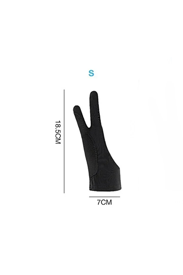 Two layers S S/M/L Two-Finger Drawing Gloves Anti-touch Anti-fouling for Tablet Digital Board Touch