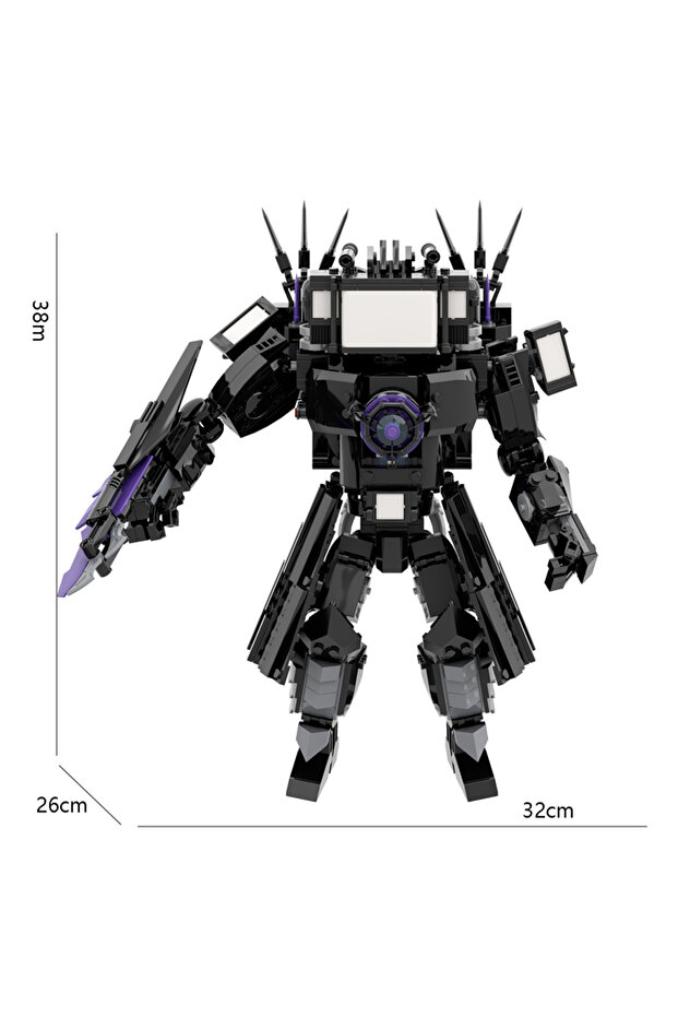 NO.733 835pcs/set Skibidi Toilet Giant Version Upgraded Titan TV Man Building Blocks DIY Assembled B