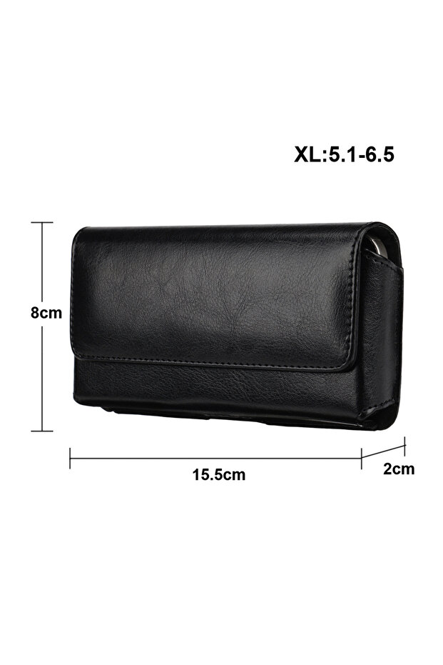 XL Universal Leather Mobile Phone Holster Belt Clip Case For iPhone 17 16 15 14 Pro Max Samsung Huaw