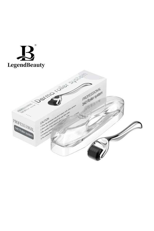 Silver Black0.5 Professional Microneedle Derma Roller 540 Roller Beauty Skin Care Tool