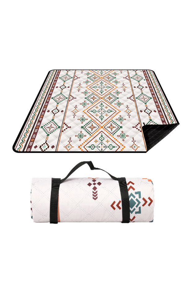 200cm*200cm Platonist style Waterproof Picnic Blanket, 200x200CM Large Beach Blanket Outdoor Picnic