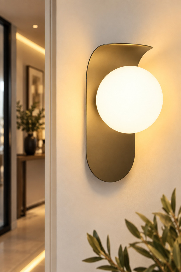 Minimalist Applique Antique Metal Applique | | White Glop Glass | | Glass Wall Lamp Bedroom-Bedside-Bathroom Wall Sconce Modern Sconce Glass Sconce Decorative Sconce E-27 Lamp Holder Living Room Sconce Models