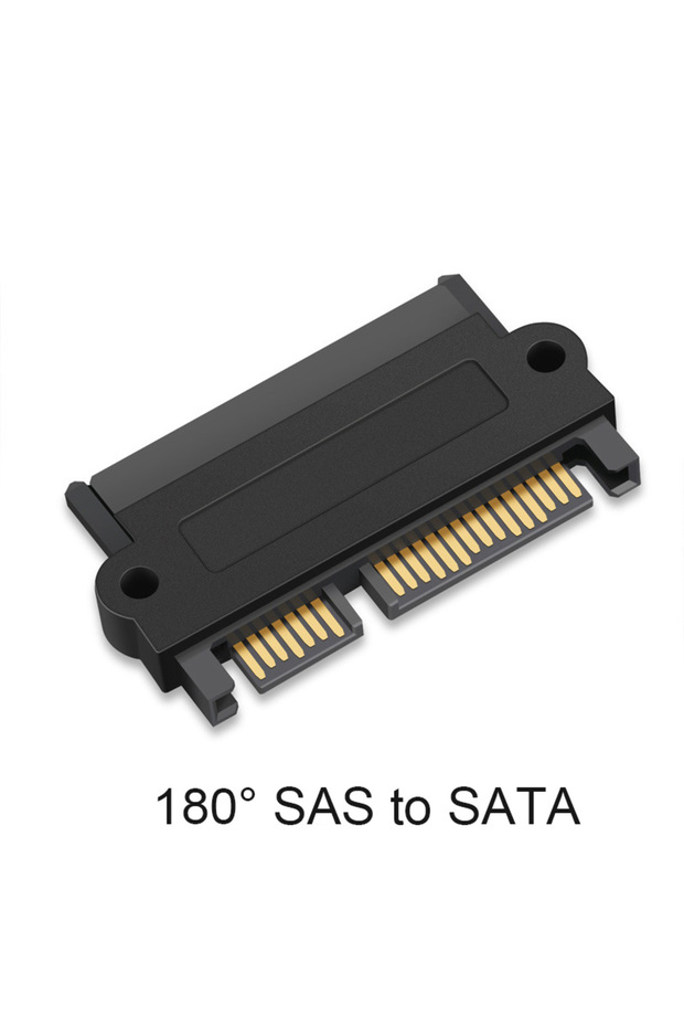 180 Degrees Professional SFF-8482 SAS To SATA Converter 180 Degree 90 Right Angle Adapter Converter