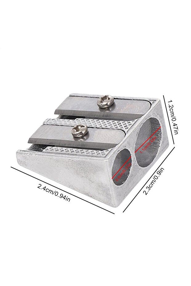 4pcs 4/8/12pcs Manual Pencil Sharpener Metal DualHole Cosmetic Pencil Sharpener Anti-Break Lead Shar