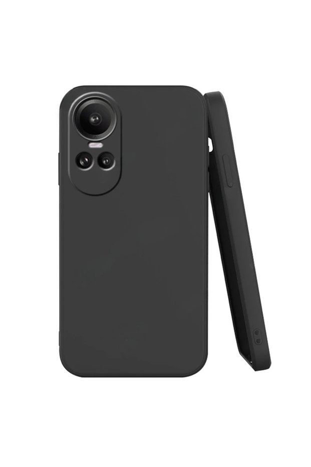 black For Reno 10 5G Case for Oppo Reno 10 5g Liquid Silicone Bumper Shockproof TPU Soft Phone Cover