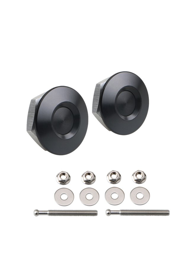 2pcs black 2/4pcs Push Button Billet Quick Release Fasteners Latch License Plate Lock Clip Aluminum