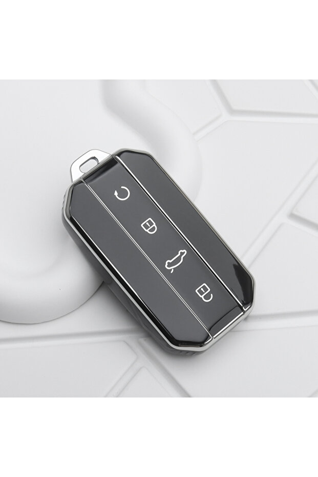 YB Black Soft TPU Car Key Case for Chery Jaecoo J5 J7 5 7 EV Fashion Car Key Protective Shell Fob Co