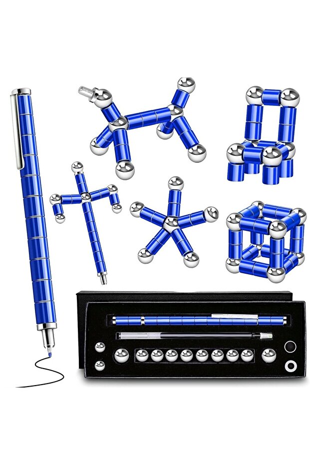 dark blue Decompression Magnetic Pen, Fidgeting Magnetic Pen, Multifunctional Novel Pen for Relievin