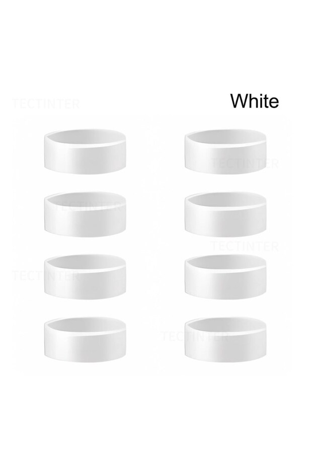 8pcs white 4/8pcs Elastic Protective Joystick Rubber Ring for PS5/ PS4/ Xbox/ Switch Pro/ Steam Deck