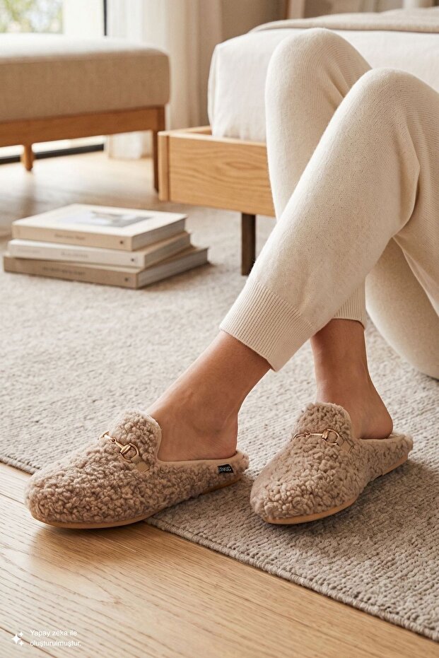 Kate Women's House Slippers Dark Beige 37/41