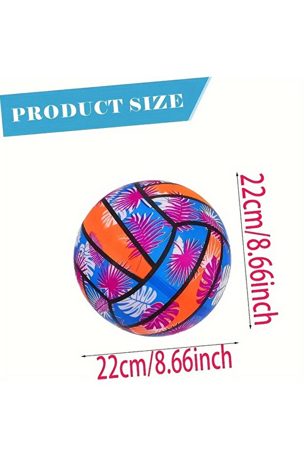 random color 1pc 4/2/1pcs Inflatable Beach Volleyballs 4pcs - Tropical Leaf Print PVC Pool Toys, Sum