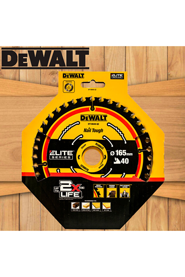 DT10640 DT10640 Circular Saw Blad 2X 165MM*20MM*40T Multifunctional Resistant Carbide