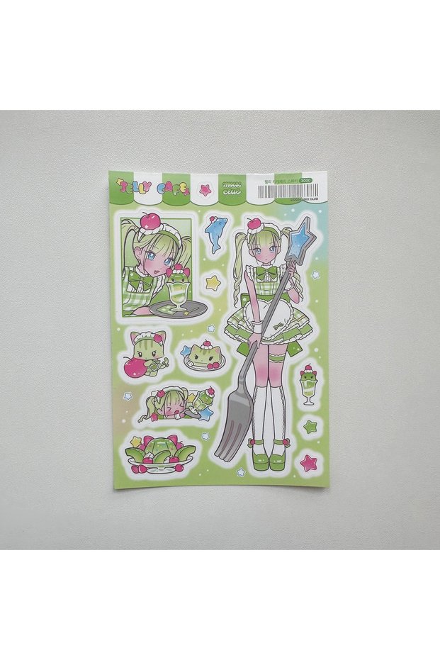 09 1/9PCS Korean Sweet Cool Girl Stickers Cute Cartoon Anime Girl Stickers Journal Diary Notebook Sc
