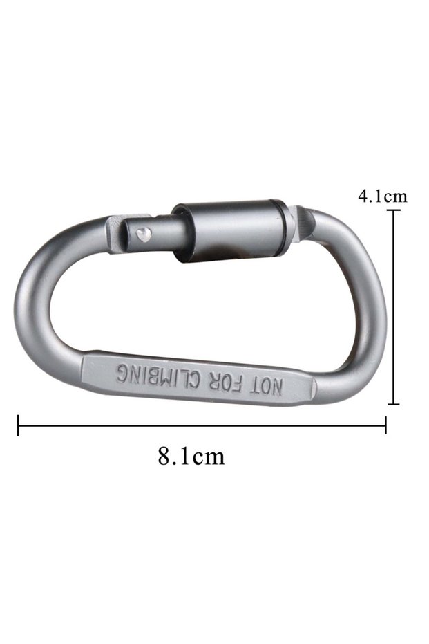 1PC 7cm Aluminum Alloy Carabiner Black D-Ring Key Chain Clip Camping Keyring Snap Hook Outdoor Trave