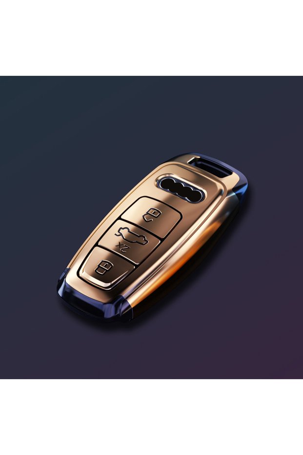 gold shell Car Remote Key Case Cover for Audi A3 A4 B9 A6 A7 4K A8 E-tron Q5 Q8 C8 D5 SQ8 Suede Car