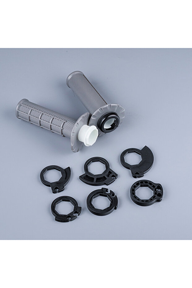 gray Motorcycle Universal Grips 7/8" 22mm Hand Grip Snap-on Cam Lock-on Grips Handlebar Grips For KT