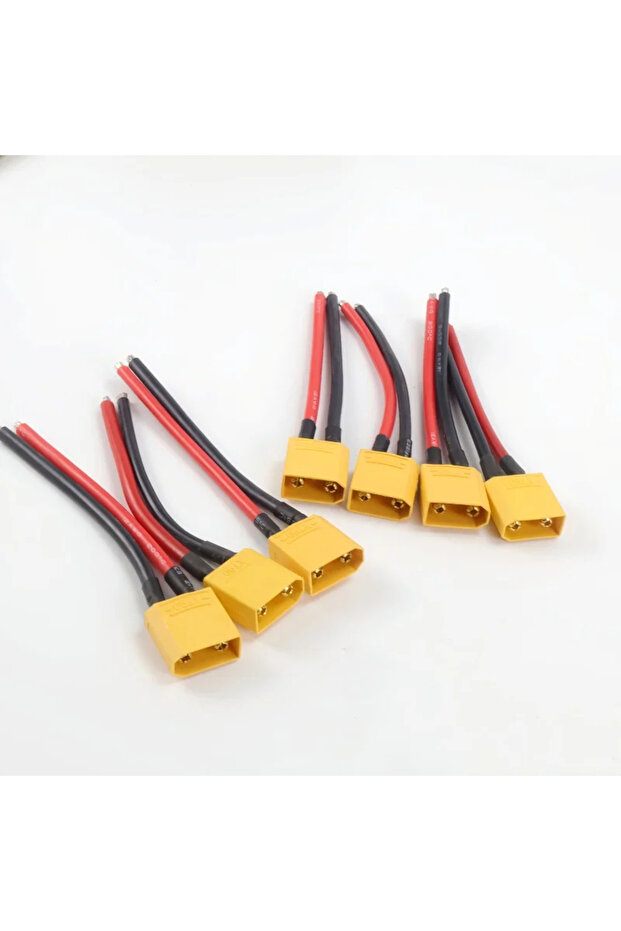 5Pcs XT90--Male New 5pcs XT90 Male/Female Plug Battery Parallel Connector, with Silicone Flexible W
