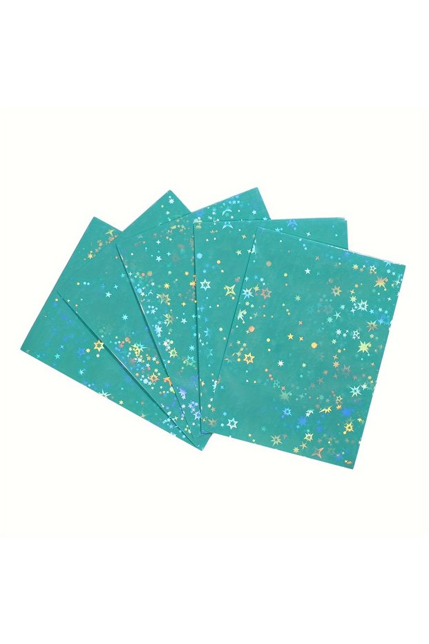 Lake green 100pcs Star Laser Flashing Holographic Card Sleeves 66x91mm Fit for TCG Cards Kpop Photoc