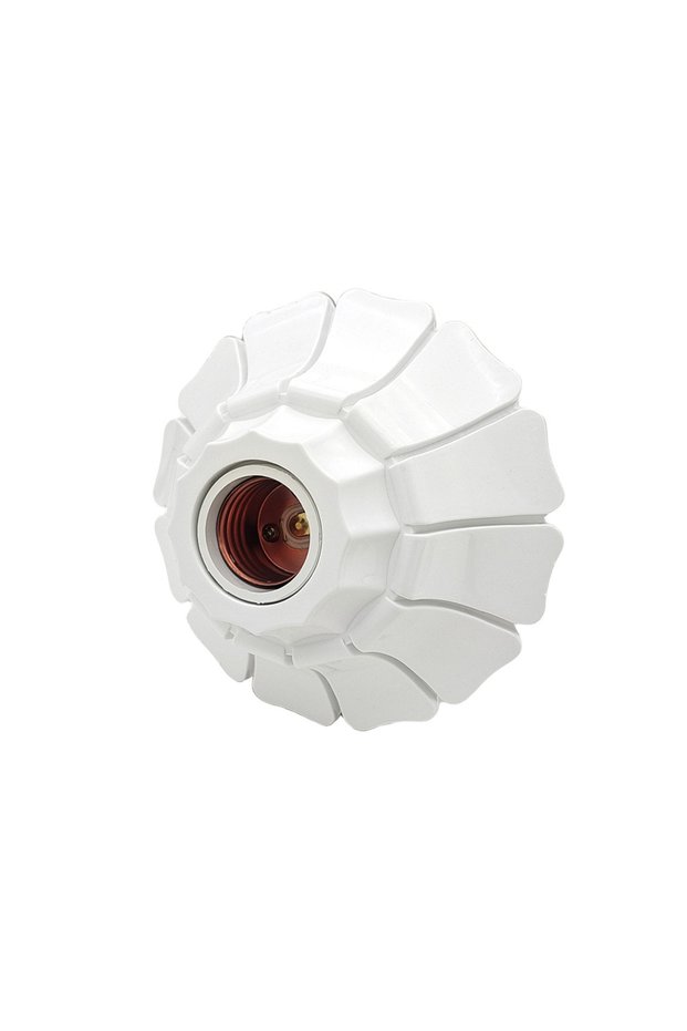 1pc WHITE 1/2pcs E/26E27 Petal-Shaped Pendant Lamp Holders - Minimalist Black/White Fixed Base Socke