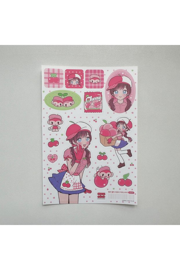 05 1/9PCS Korean Sweet Cool Girl Stickers Cute Cartoon Anime Girl Stickers Journal Diary Notebook Sc