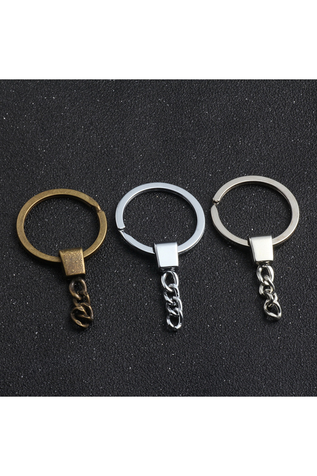 100pcs Silver 10/50/100pcs Key Chain Key Ring For Jewelry Making Keychain Accessories Long Round Spl