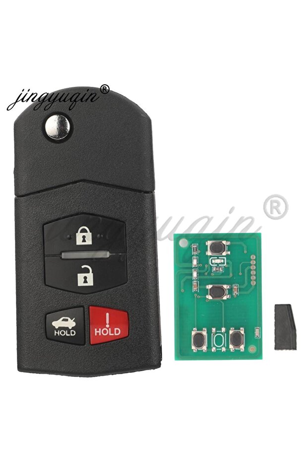 4 Buttons Full Key jingyuqin Flip Remote Car Key 315Mhz 4D63 Chip For Mazda 2 3 5 6 8 CX-7 CX-9 MX-5