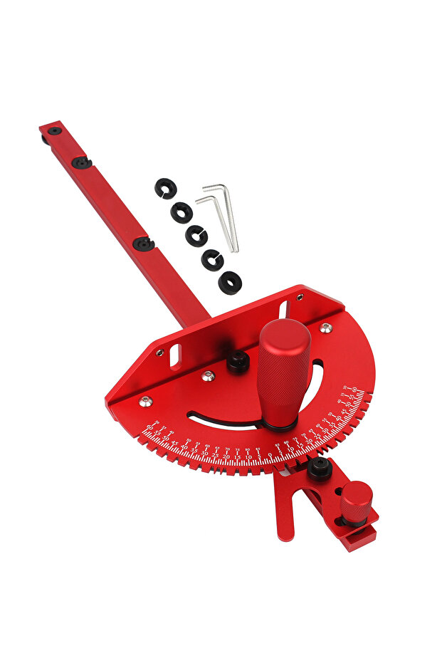 Red Red Miter Gauge Aluminum Alloy Handle Benches Table Saw Router Miter Gauge Sawing Assembly Ruler