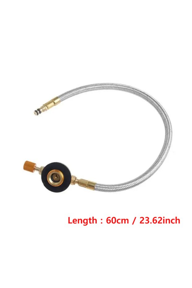 60cm hose A type Camping Outdoor Stove Replacement Extend Tube Adapter Extended Gas Hose Extension A