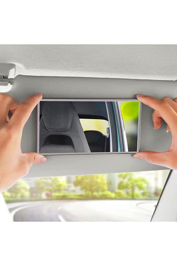 small 1pc 11x6.5cm Car Sun Visor Mirror,Stainless Steel Sun-Shading Cosmetic Mirror for Wife Girlfri