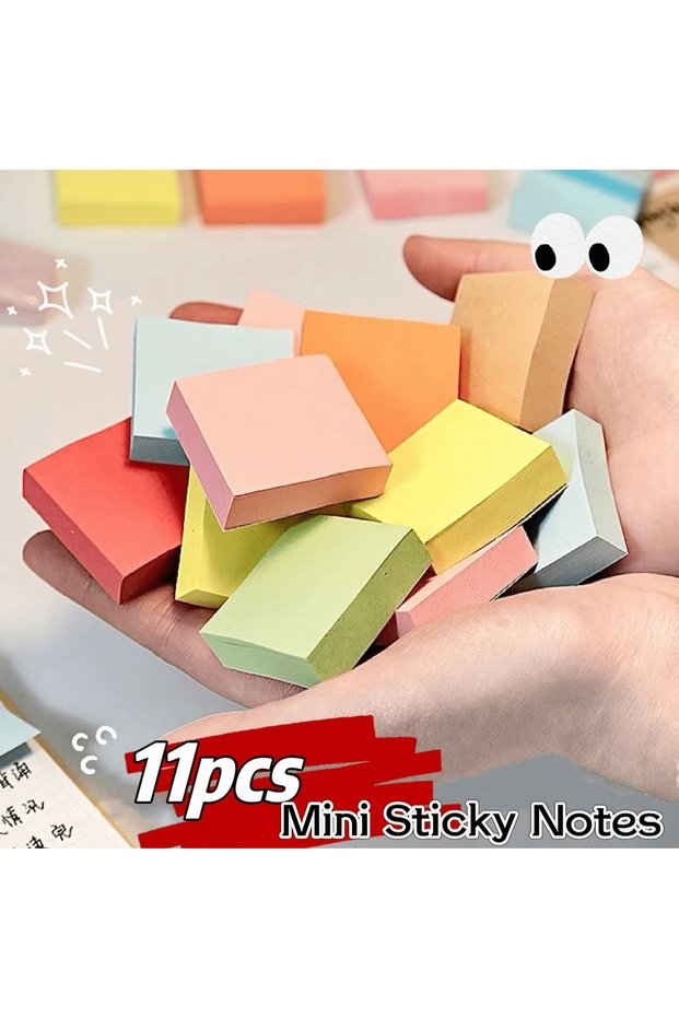 11pcs Colorful Sticky Notes, Suitable For Home, School, Office, Back To School, Aesthetic School Sup