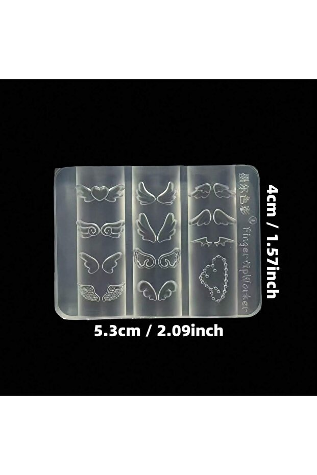 PF-578 Y2K Mini Cute Butterfly Wings Note Bowtie 3D Nail Art Decorations Transparent Silicone Mold f
