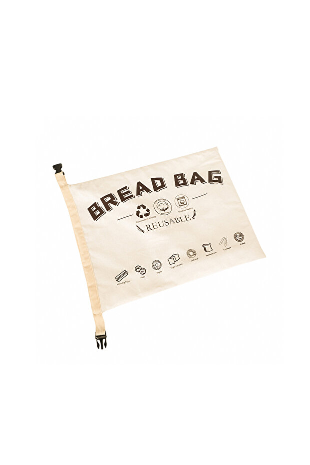 Beige TPU Bread Bags Reusable Bread Bag with Buckle Washable Eco Friendly Keeping Fresh Reusable Bre