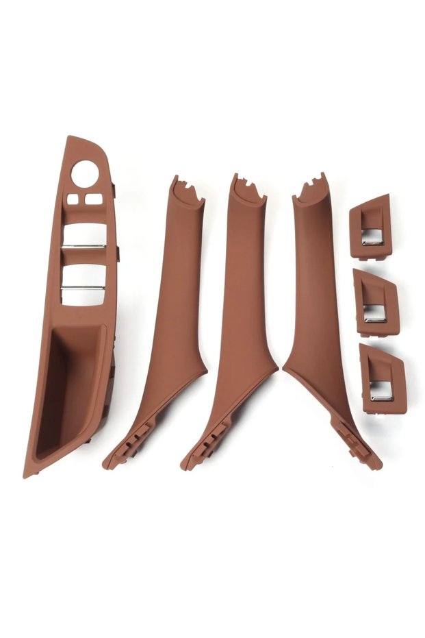 Red Brown For BMW 5 Series F10 F18 Left Drive LHD 7Pcs 2010-2016 Beige Black Carbon Fiber Car Interi